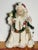 Gorgeous vintage Santa Claus figurine in white brocade coat with faux fur trim, porcelain face. Can be free standing or as...
