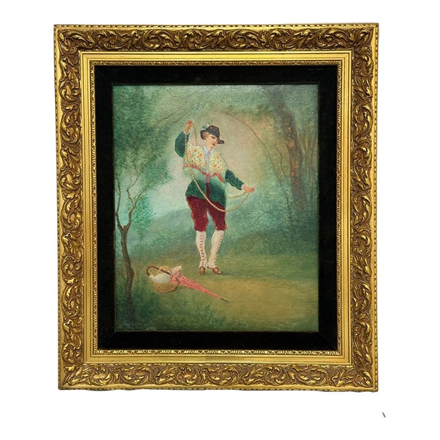 Roberto De Lucchi Crosa Female Painting, Vintage For Sale