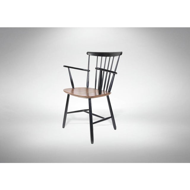 Fanett dining chairs is a mid-century set chairs manufactured in 1949 by Ilmari Tapiovaara. Set of 6 wooden chairs, teak...