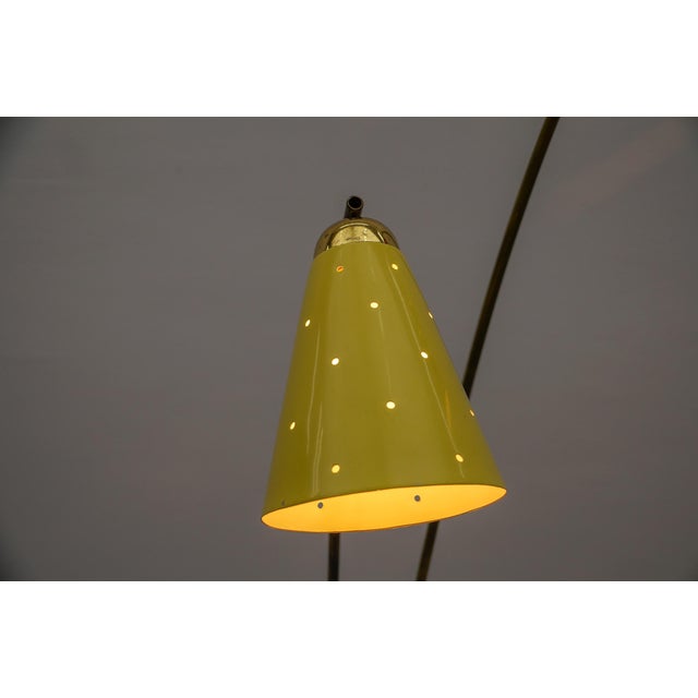 Mid-Century Modern Brass and Perforated Metal Floor Lamp, 1950s For Sale - Image 12 of 18
