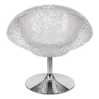 Rare Jacopo Foggini for Edra “Ester” Hand-Formed Polycarbonate Swivel Chair For Sale