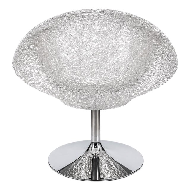 Rare Jacopo Foggini for Edra “Ester” Hand-Formed Polycarbonate Swivel Chair For Sale
