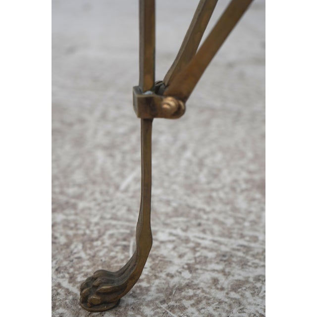 Theodore Alexander Round Granite & Brass Side Table For Sale - Image 11 of 13