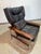 1960s 1960s Sven Ivar Dysthe for Dokka Attrb 7001h Leather and Rosewood Chair and Ottoman Set For Sale - Image 5 of 12