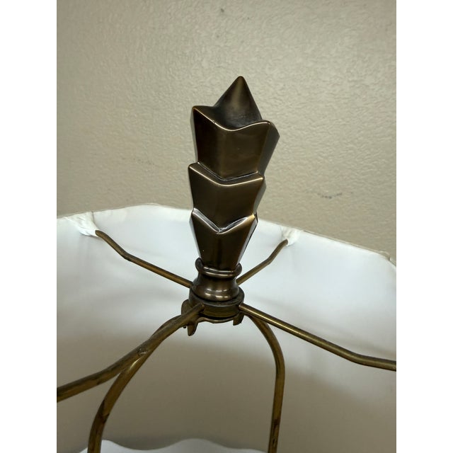Metal Late 20th Century Cut Glass + Silver Art Deco Table Lamps, Pair For Sale - Image 7 of 12