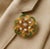 Vintage 18k Yellow Gold Diamond & Pearl Enameled Pin Brooch For Sale In New York - Image 6 of 7
