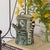 Incredible 1960s Spanish ceramic pitcher by artist Domingo Punter. Beautiful hand painted green, black and cream design....