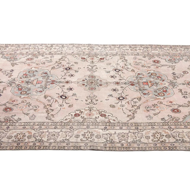 Vintage handknotted rug from Oushak region of Turkey. Approximately 50-60 years old. In very good condition