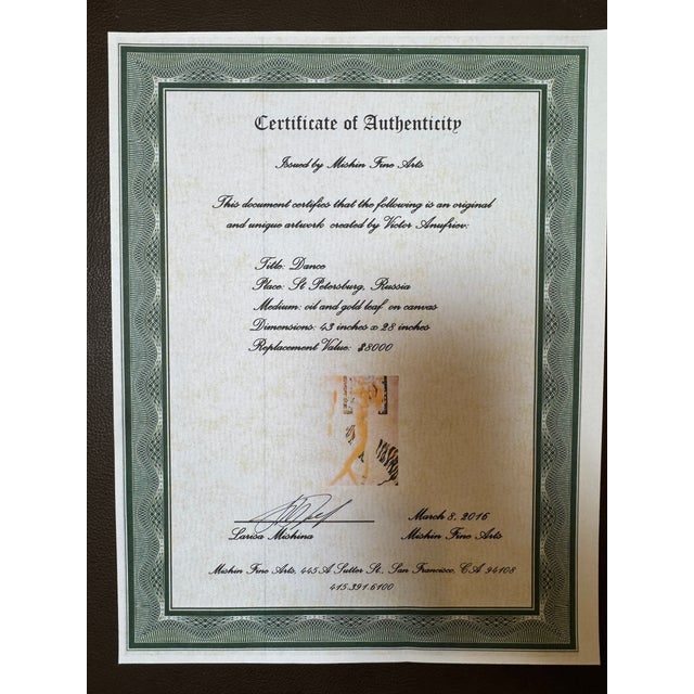Victor Anufriev "Dance" Original Artwork, Certificate For Sale - Image 12 of 12