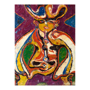 "On Guard" Heavy Impasto Expressionist Figure by Harald Dry Schmidt