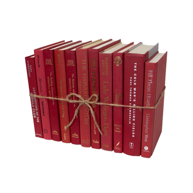 Booth & Williams Decorative Books - Cherry Book Bundle - 1 Foot of Red Books For Sale - Image 4 of 4