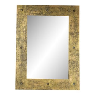 Antique Gold Finish Solid Wood 23" X 31" Vanity Mirror | Small Decorative Mirror | Handmade Wall Mirror | Poeder Bathroom Mirror For Sale