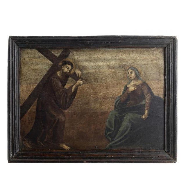 Portuguese School Artist, Religious Scene, 17th Century, Oil Painting For Sale - Image 6 of 6