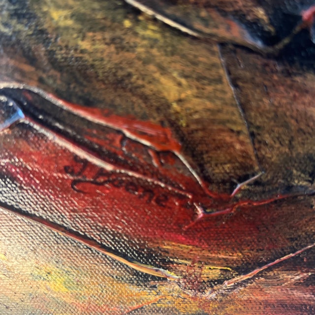 1990s Modern Oil on Canvas Abstract Expressionist Style Framed Signed by American Artist Irene Boone Titled Trees For Sale In Washington DC - Image 6 of 12