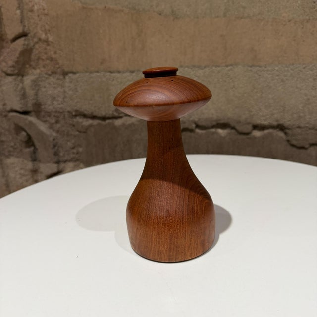 For your consideration, a teak pepper mill designed by Jens Quistgaard for DANSK, Mushroom shape. Scandinavian Modern...
