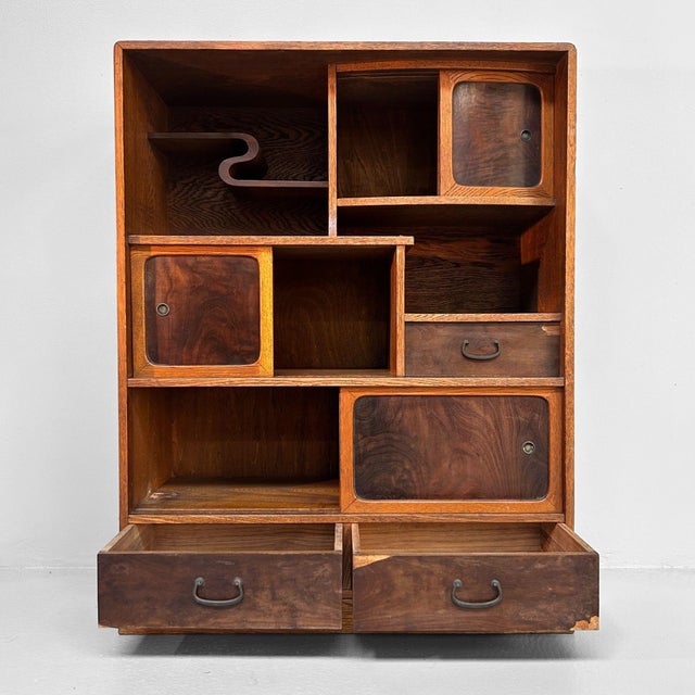 Brown Antique Cha Tansu Tea Cabinet, Japan, 1920s For Sale - Image 8 of 18