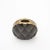 Modern Quilted Vase in Black Shell With Brass Details by Kifu Paris For Sale In Los Angeles - Image 6 of 7