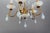 Italian Florentine Gilt Metal and White Opalescent Glass Five-Light Chandelier, 1970s For Sale - Image 10 of 18