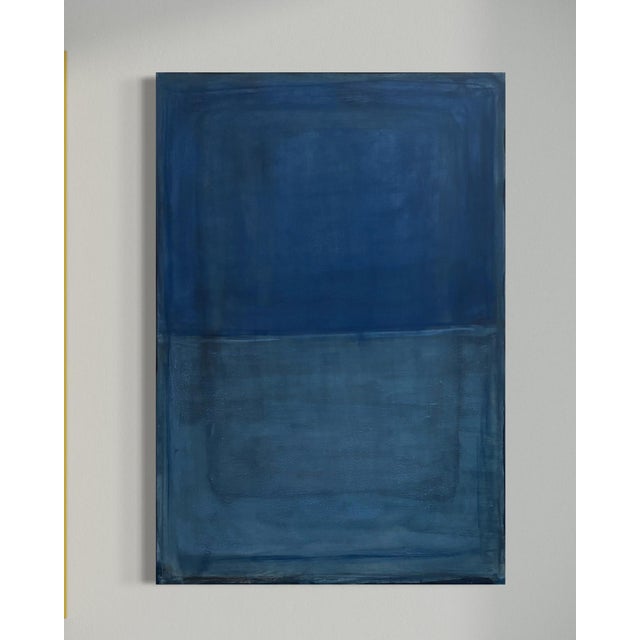 Early 21st Century Marilina Marchica, Deep Blue Landscape, Pure Pigment on Canvas For Sale - Image 5 of 8