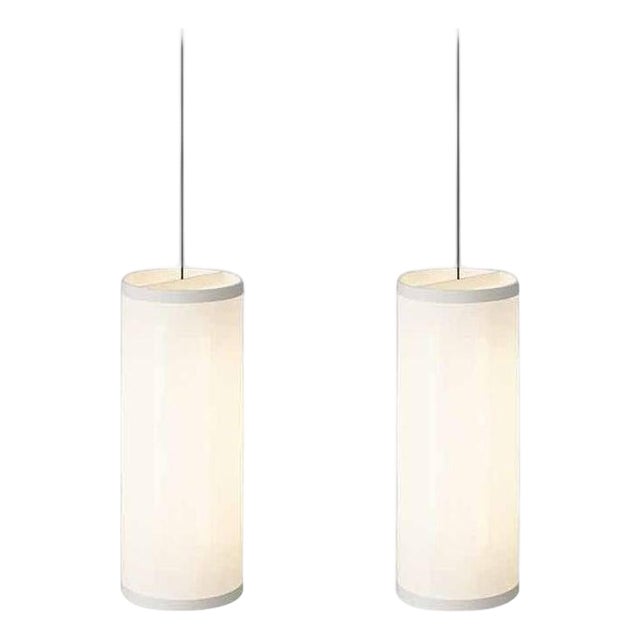 Isol Suspension Lamps in Cream by David Thulstrup for Astep, Set of 2 For Sale