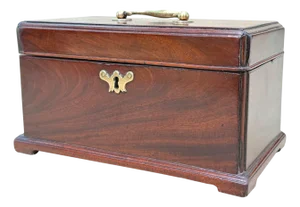 George II Mahogany Tea Caddy, 1730s