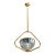 1950s Art Decò Barovier E Toso Murano Glass and Brass Pendant Light For Sale