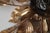 Hollywood Regency Vintage Gilt Leaves Flush Mount Light Fixture, 1980s For Sale - Image 3 of 13