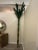 Illuminate your space with the tropical flair using this striking large and tall metal palm tree floor lamp. Crafted with...