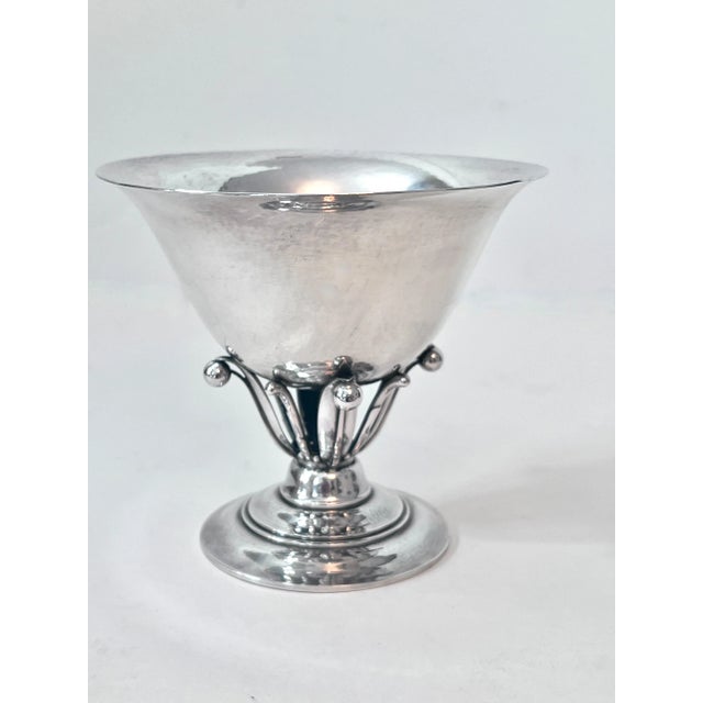 Johan Rohde Georg Jensen Style Danish Sterling Siver Bowl 17 B Designed by Johan Rohde For Sale - Image 4 of 6