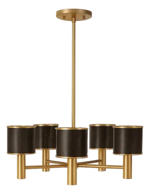 Waterworks Montecito Ceiling Mounted Chandelier With Perforated Shades. Modern/Contemporary With Mid Century Influence