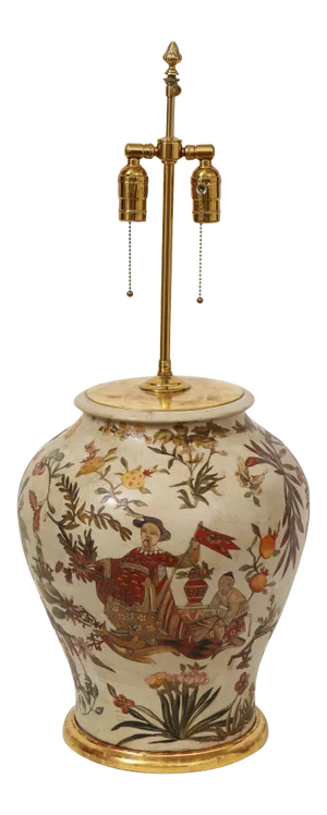 18th Century Northern Italian Lacca Povera Terracotta Vase Lamp