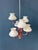 Mid-Century White Opaline Glass Chandelier with Pink Frame For Sale - Image 12 of 13