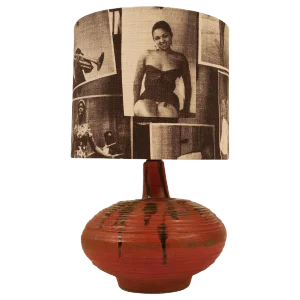 Mid-Century Hungarian Studio Ceramic Table Lamp, 1950s