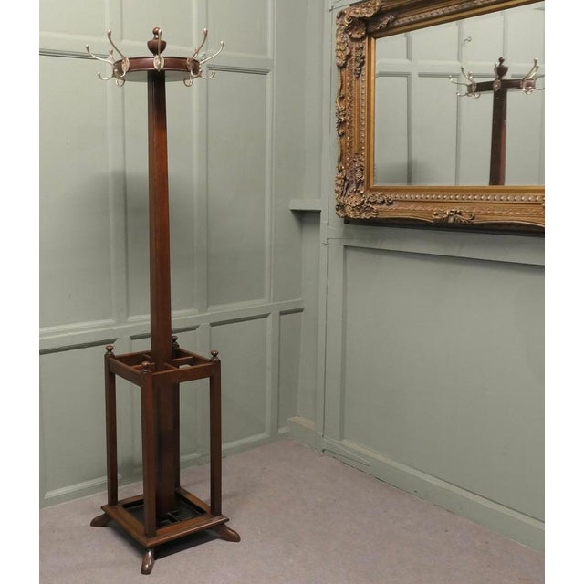 Revolving Hall Stand in Oak, 1960 For Sale - Image 4 of 8