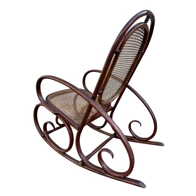 Wood Set of Vintage Rocking Chairs in Beech For Sale - Image 7 of 12