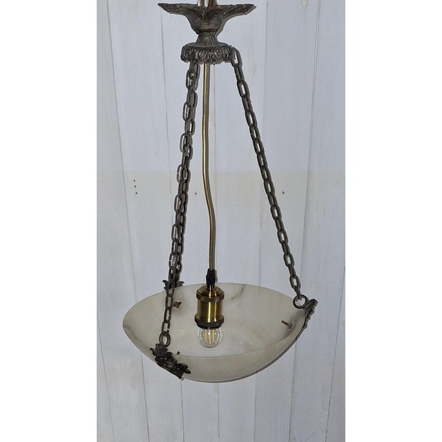 1920s Vintage French Art Deco Pendant Lamp, 1920s For Sale - Image 5 of 8