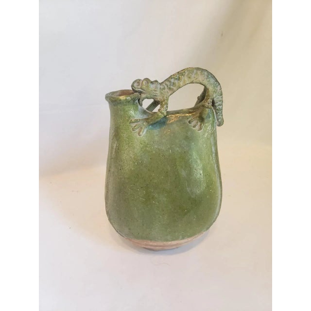 Early 19th Century Late 19th Century Green Oval Oil Vessel For Sale - Image 5 of 8