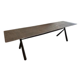 Andrianna Shamaris Mid Century Couture Hand Carved Dining Table or Console For Sale