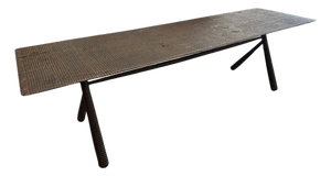 Andrianna Shamaris Mid Century Couture Hand Carved Dining Table or Console