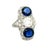 A captivating original Art Deco navette ring featuring 5.00 carats of two oval blue sapphires. The deep blue hue of the...