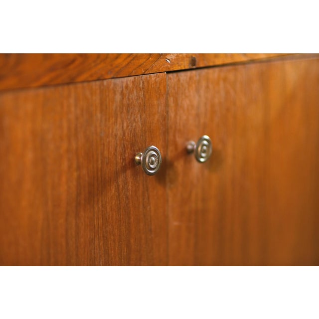 1960s Walnut Veneer Kitchen Storage Cabinet For Sale - Image 10 of 16