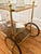 Hollywood Regency Bar Trolley in Brass and Crystal Glass in the style of Dolce Vita by Cesare Lacca, 1970s For Sale - Image 6 of 10