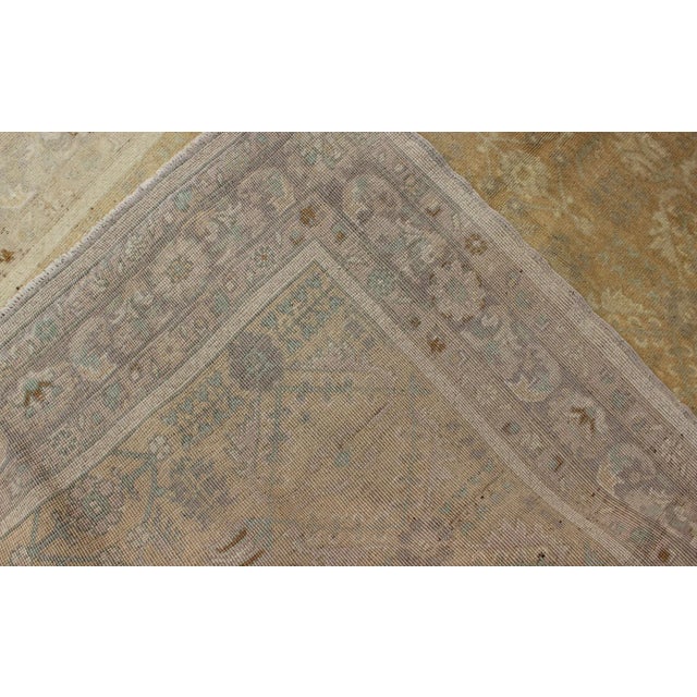 Multi-Medallion Vintage Turkish Oushak Rug With Floral Design 4'5"x6'6" For Sale In Atlanta - Image 6 of 6