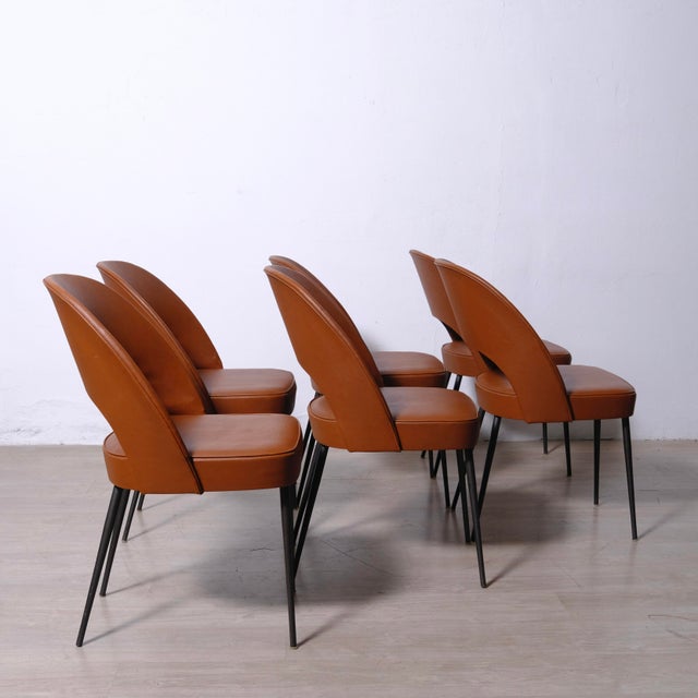 Italian Modern Armchairs, 1960s, Set of 6 For Sale - Image 4 of 18