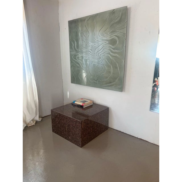 1980s Vintage Large Granite Side Table For Sale In Los Angeles - Image 6 of 6