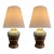 Vintage Mid Century Modern Brass Beehive Urn Table Lamps Shades For Sale