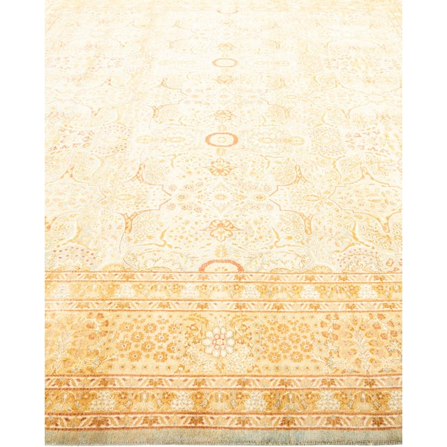 Solo Rugs Mogul, One-of-a-Kind Hand-Knotted Area Rug in Light Blue, 8' 1" x 8' 4" For Sale - Image 4 of 8