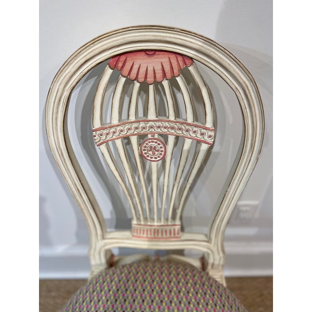 Vintage French Hot Air Balloon Back Chairs Set of 4 Chairish