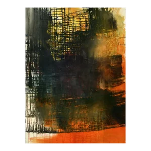 Contemporary Abstract Acrylic on Canvas Painting "Orquevaux 9" by Yari Ostovany