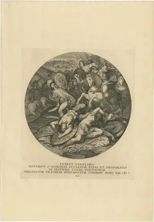 Von Prenner, Illustration of the Battle of Orbetello, 1748, Print